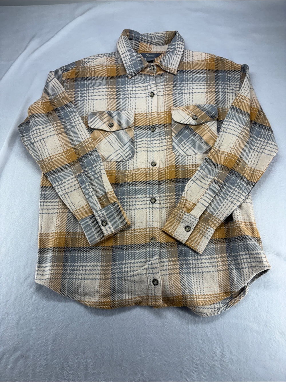 Natural Reflections by Cabela’s Plaid Flannel Button-Down Shirt Sz Medium